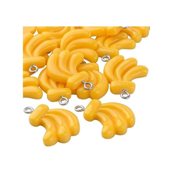 20pcs resina plátano encantos fruta alimentos encanto