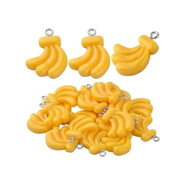20pcs resina plátano encantos fruta alimentos encanto