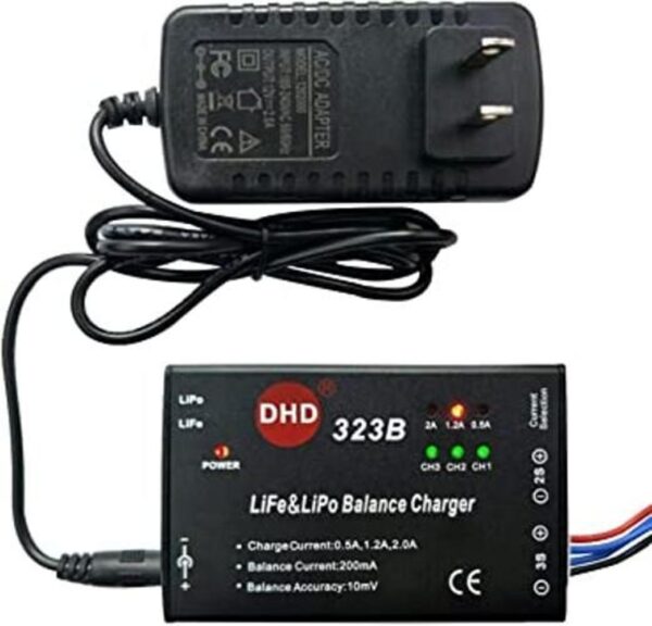 20W 2A DHD 323B RC Balance Cargador con 12V 2A Adaptador
