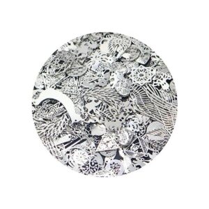 20pcs estilos mezclados encantos de acero inoxidable flor_1