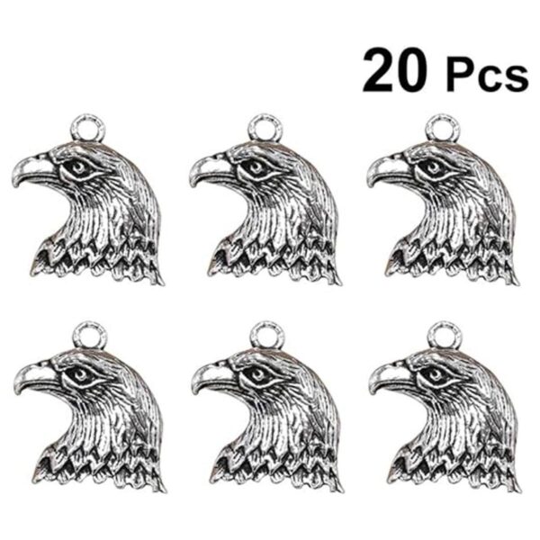 20pcs Delicada Aleación Cabeza guila Colgantes Encantos