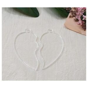 20pcs DIY acrílico transparente en blanco medio corazón_1
