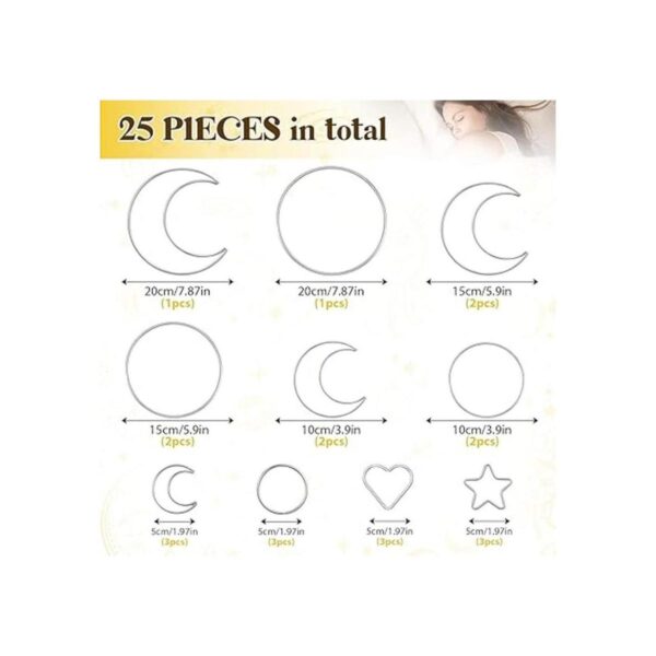 22 anillos de metal para atrapasueños aros de macramé