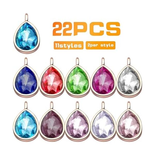 22 abalorios de cristal colgantes de diamantes de