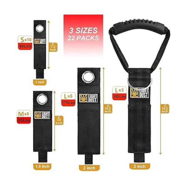 22 correas de almacenamiento de cables de extensión