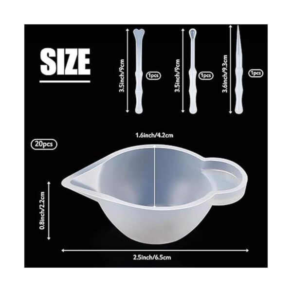 23 piezas de silicona molde taza dispensadores mini taza