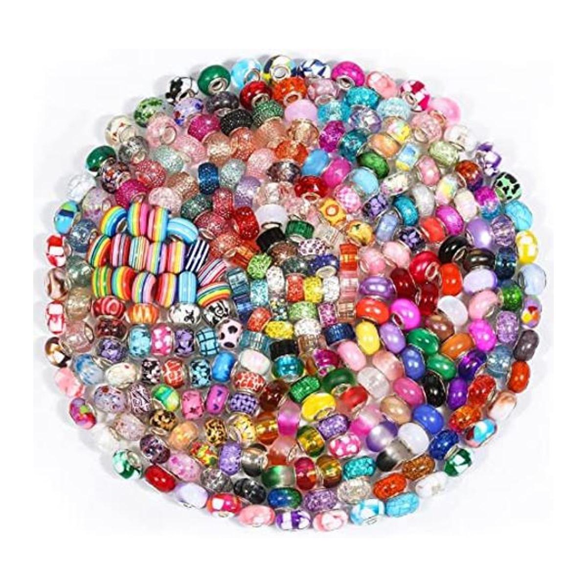 223 cuentas de cristal de agujero grande para hacer joyas