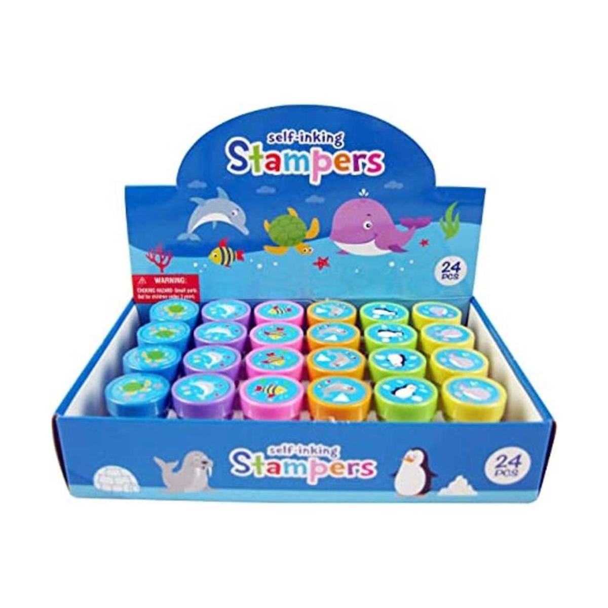 24 Pcs Océano Vida Stampers para niños