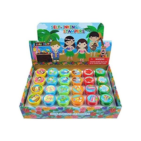 24 Pcs Luau Tropical Stampers para niños_1
