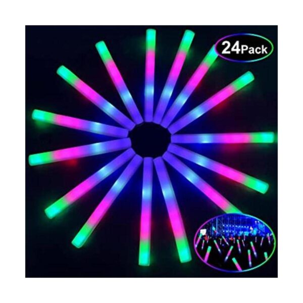 24 Pcs Giant 16 Inch Foam Glow Sticks New Years Eve Party_1