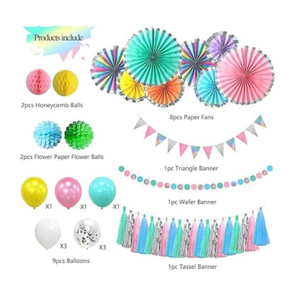 24 abanicos de papel colgantes para decoración de borlas_2