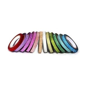 24 Rollo 12 colores 5 mm Glitter Crafting cinta cintas de_1
