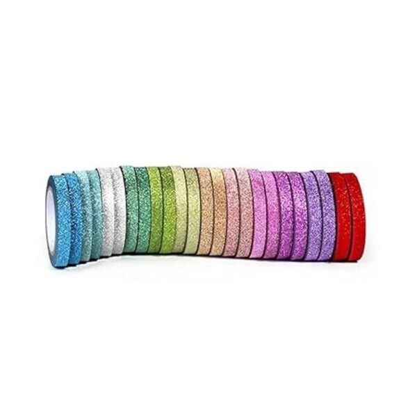 24 Rollo 12 colores 5 mm Glitter Crafting cinta cintas de_3