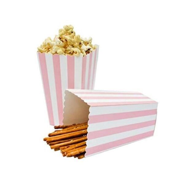 24 cajas de papel a rayas para palomitas de maíz para_1