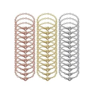 24 cadenas de pulsera con cierre de palanca OT de