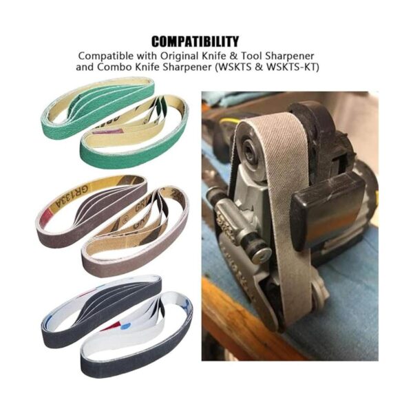 24 correas de lijado de afilador de cuchillos kit de_4