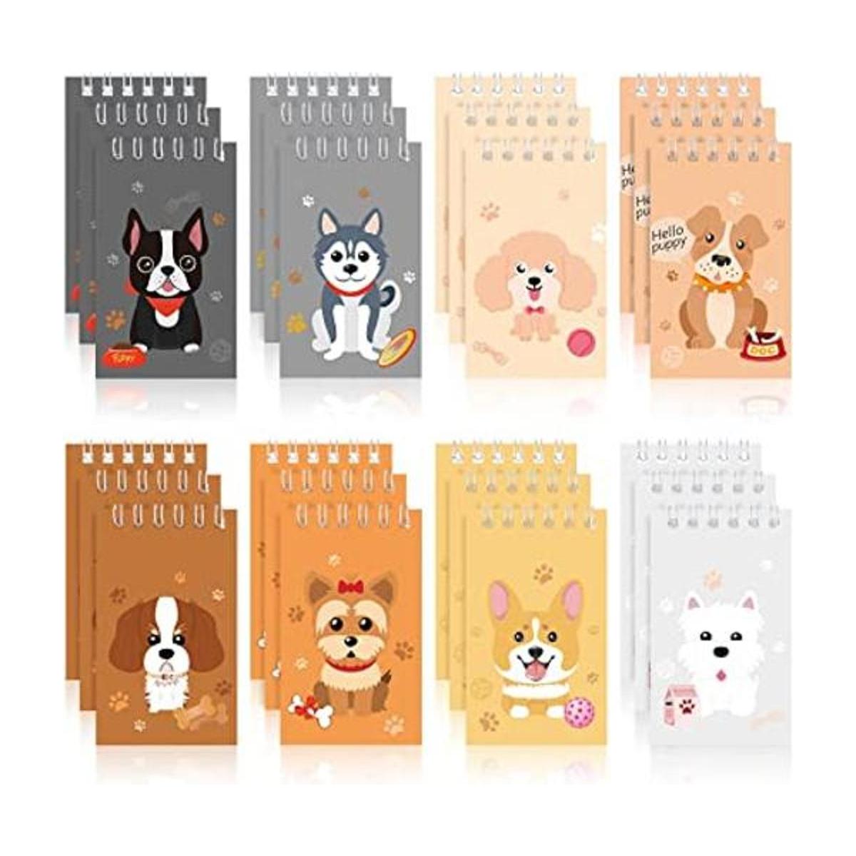 24 cuadernos pequeños con temática de perro recuerdos de