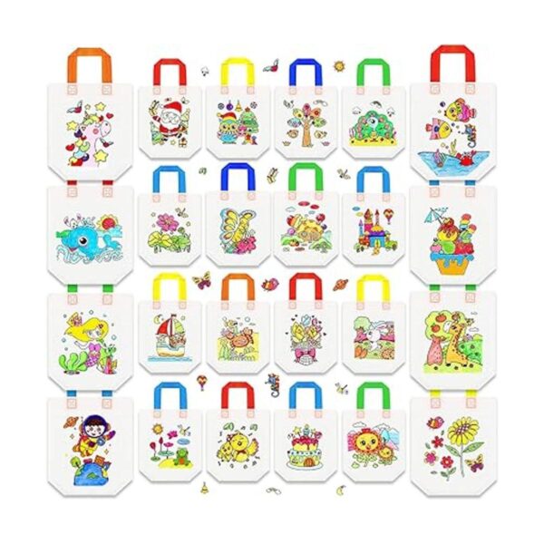 24 estilos lindos de dibujos animados para colorear bolsas_4