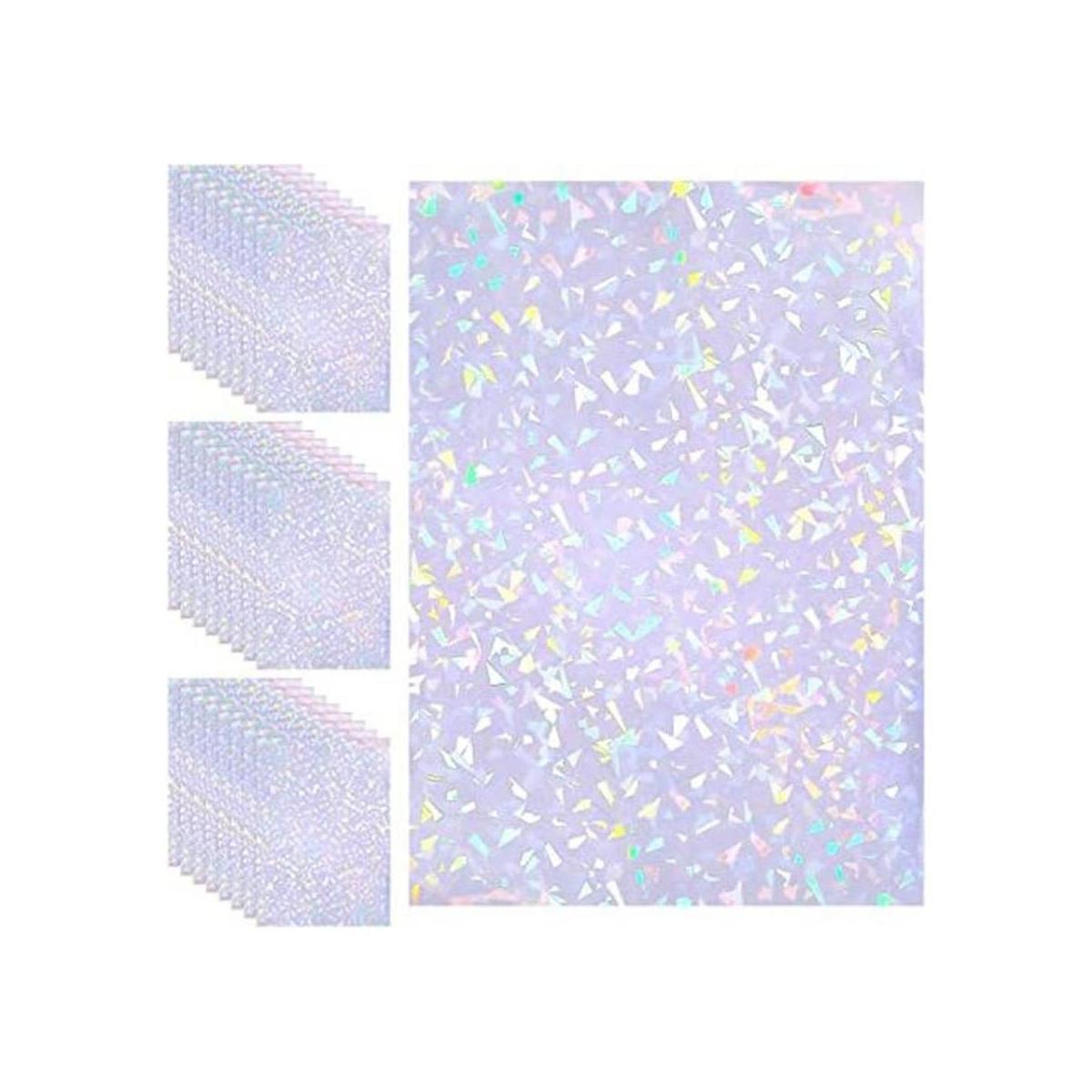 24 hojas de láminas holográficas transparentes