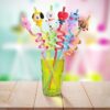 24 pajitas BTS con 2 cepillos de limpieza 6 diseños