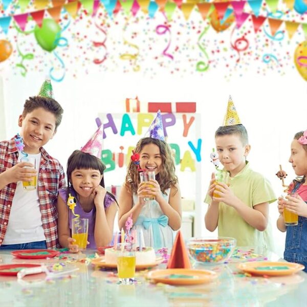 24 pajitas BTS con 2 cepillos de limpieza 6 diseños