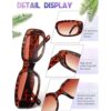 24 pares de lentes de sol rectangulares Y2K gafas de sol