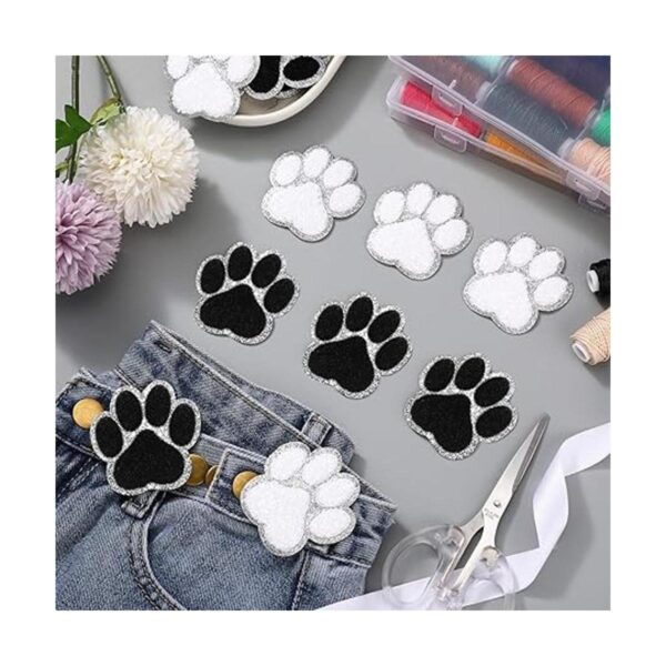 24 parches autoadhesivos con estampado de patas parches