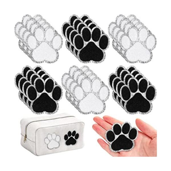 24 parches autoadhesivos con estampado de patas parches