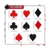 24 parches para jugar con plancha color rojo y negro con