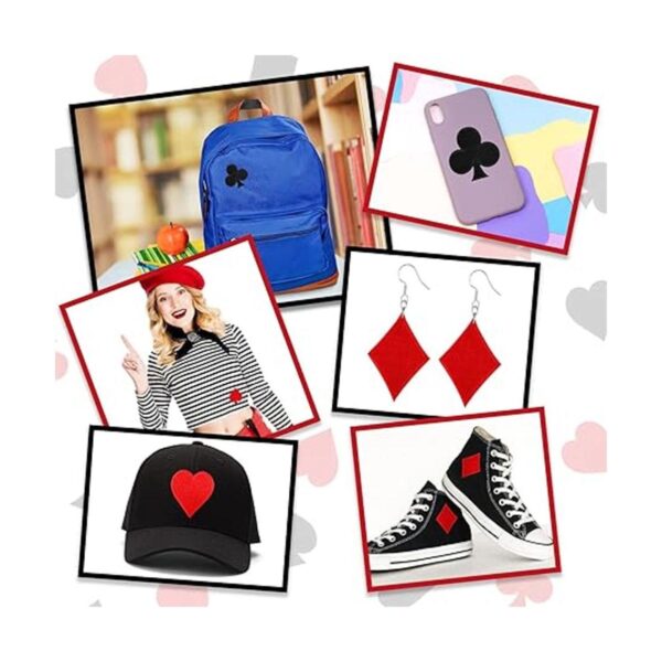 24 parches para jugar con plancha color rojo y negro con