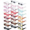 24 pares de lentes de sol rectangulares Y2K gafas de sol