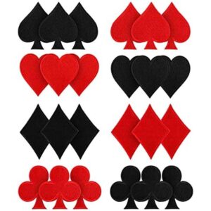 24 parches para jugar con plancha color rojo y negro con