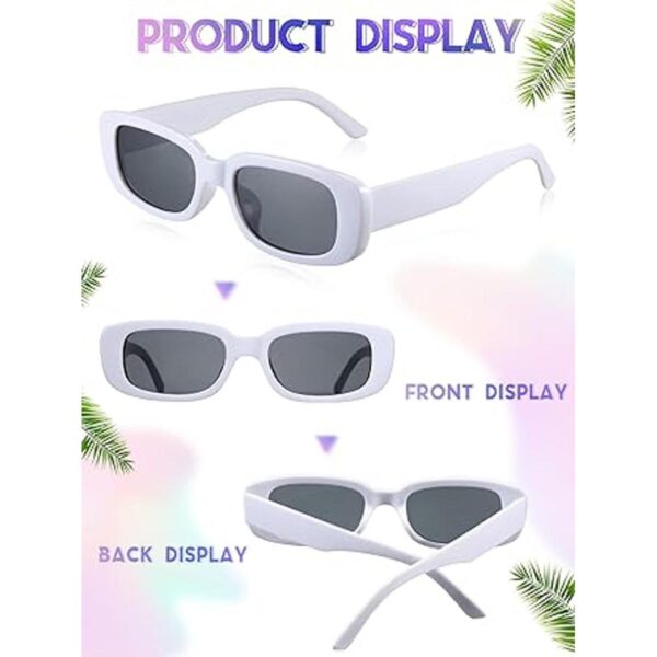 24 pares de lentes de sol rectangulares Y2K gafas de sol