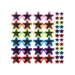 24 pares de gafas de sol con estrellas de neón para niños_1