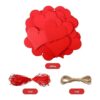 24 piezas de adorno de madera con forma de corazón para el