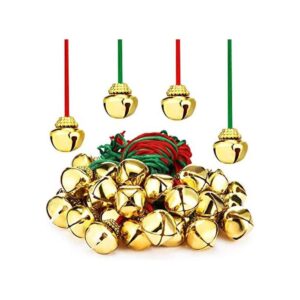 24 piezas de collares de campana de Navidad grandes_1