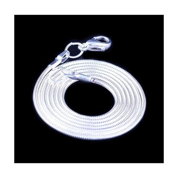 24 piezas de cadena serpiente de 12mm enchapada en plata