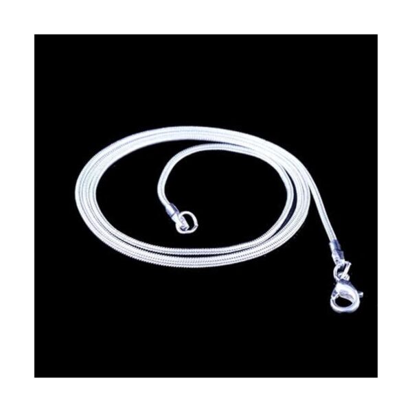 24 piezas de cadena serpiente de 12mm enchapada en plata