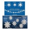 24 piezas de copos de nieve colgantes de Navidad 12 copos