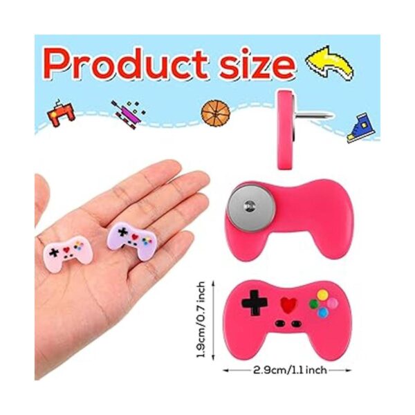 24 piezas de controlador de juego decorativo chinchetas_2