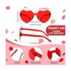 24 piezas de diadema con lentejuelas de corazón y gafas de