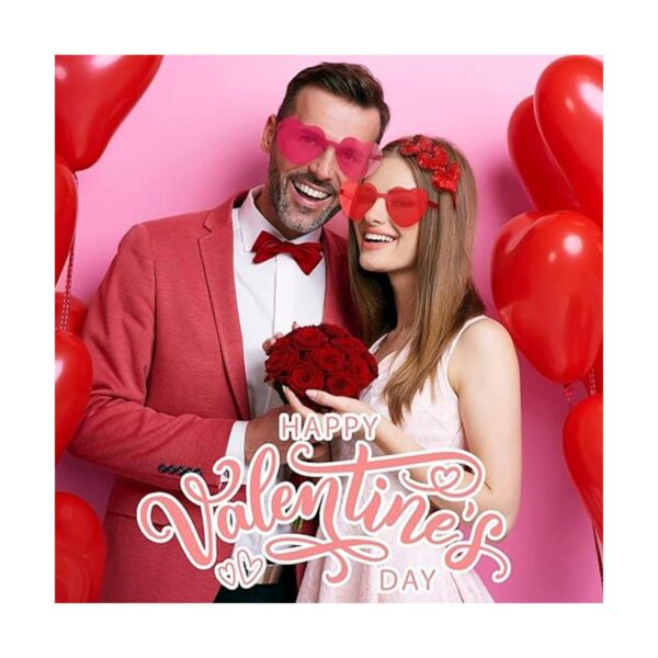 24 piezas de diadema con lentejuelas de corazón y gafas de