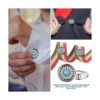 24 piezas de conchos redondos de imitación turquesa