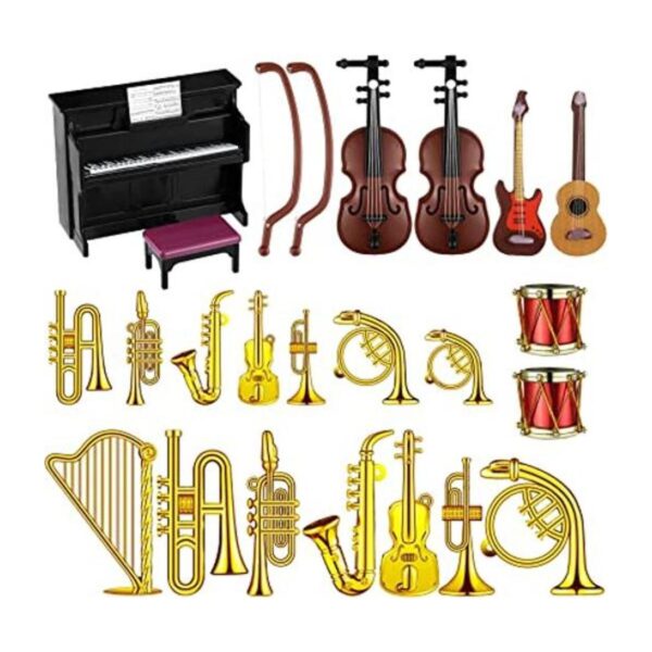 24 piezas de instrumentos musicales de casa de muñecas_1
