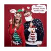 24 piezas de marco de gafas de Navidad con purpurina para_4