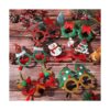 24 piezas de marco de gafas de Navidad con purpurina para_3