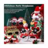 24 piezas de marco de gafas de Navidad con purpurina para_2