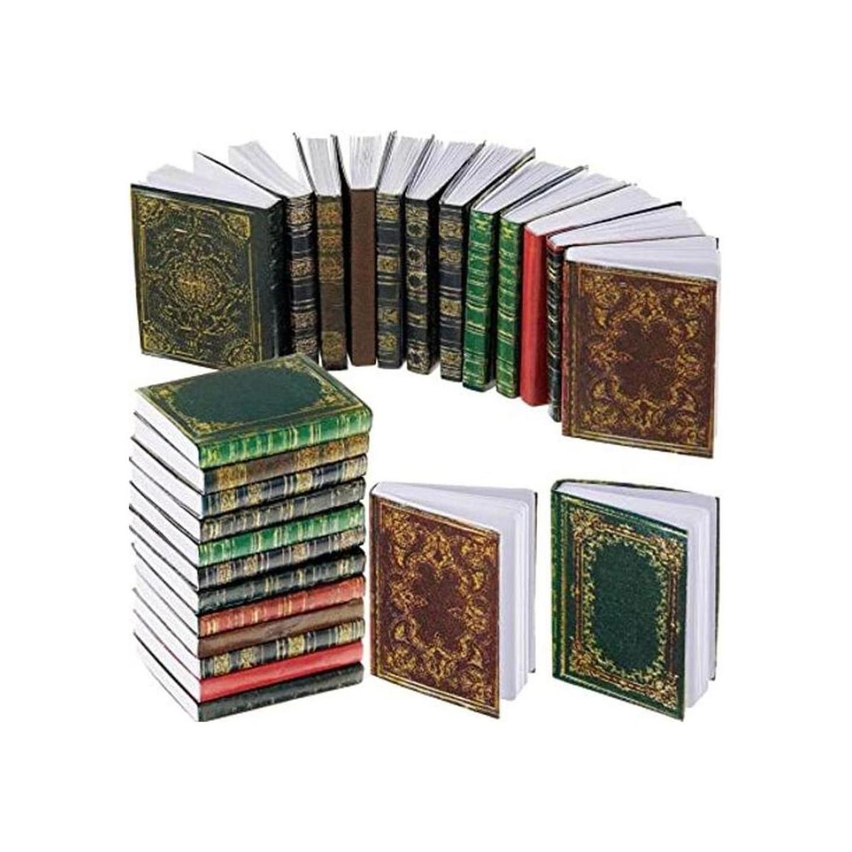 24 piezas de miniaturas a escala 112 libros de casa de