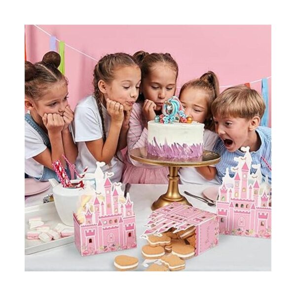 24 piezas de recuerdos de fiesta de castillo caja de oro_4