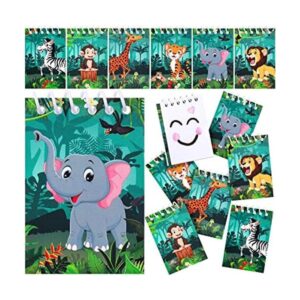24 piezas de zoológico de animales de la selva mini